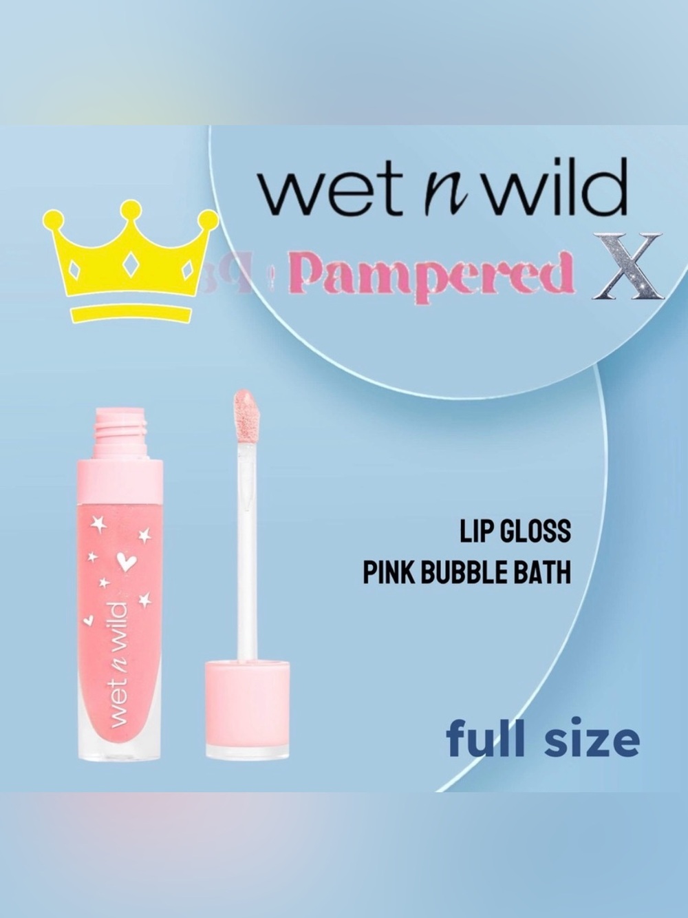 🇺🇸🆕📦NIB WET N WILD |FULL| Rose scented Lip Gloss Pink Bubble Bath